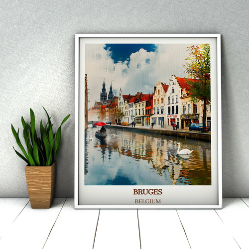 Bruges Travel Poster Bruges Poster Wall