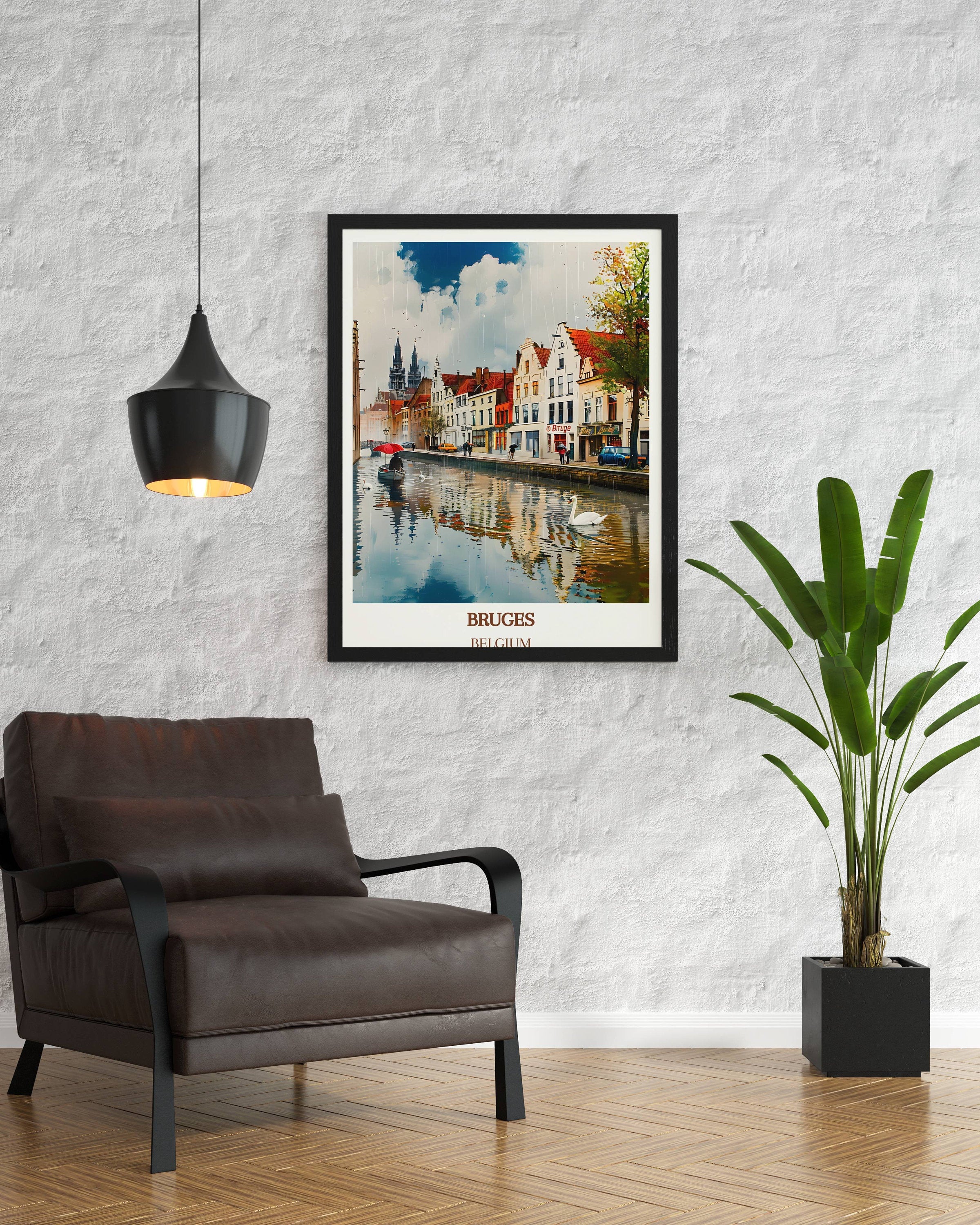 Bruges Travel Poster Bruges Poster Wall