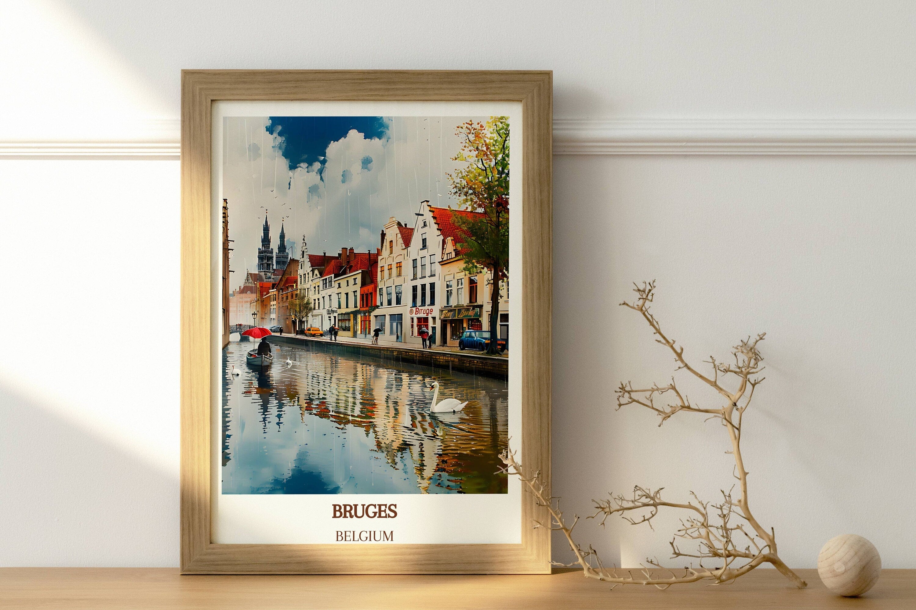 Bruges Travel Poster Bruges Poster Wall