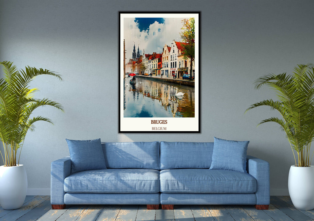 Bruges Travel Poster Bruges Poster Wall