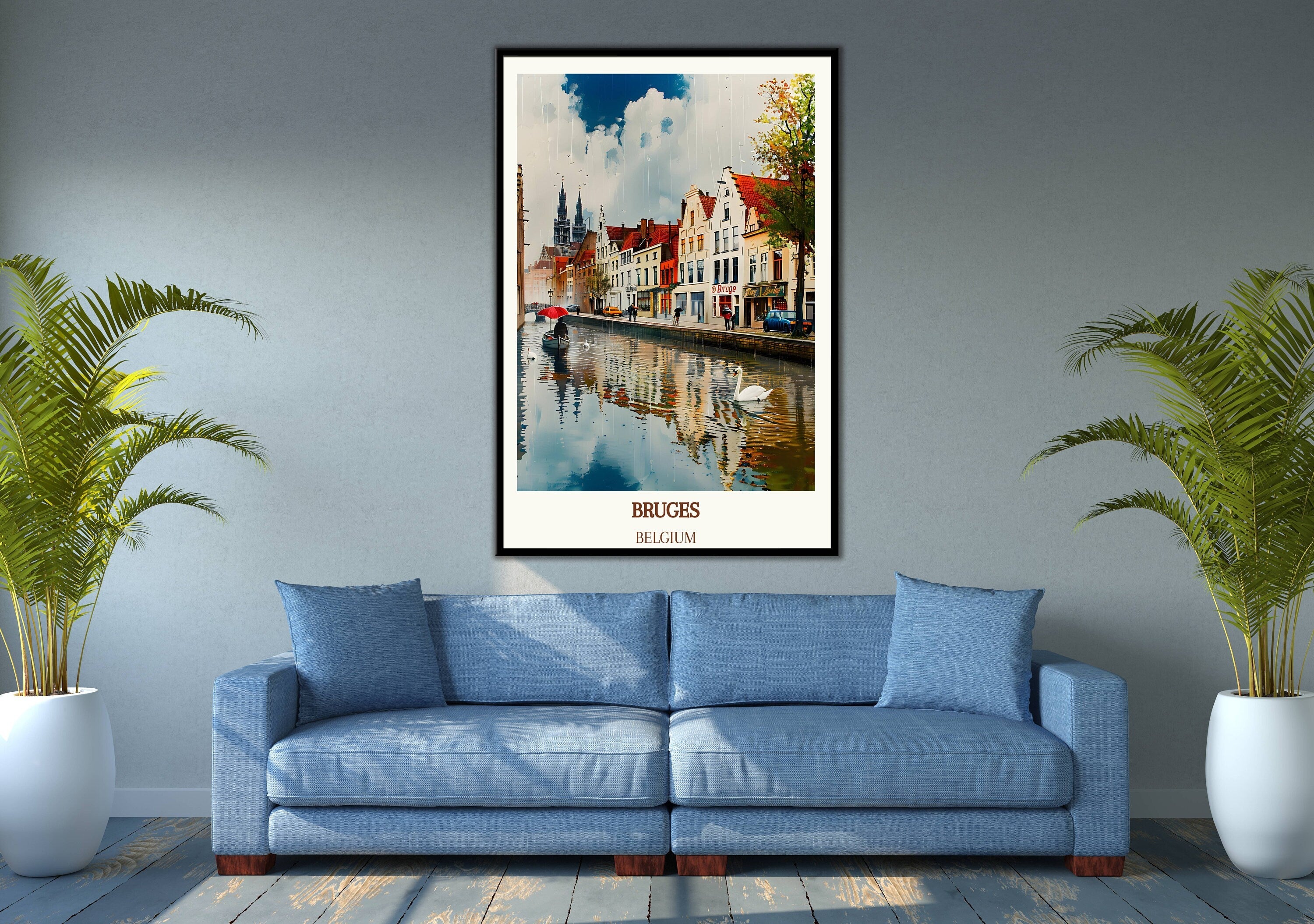 Bruges Travel Poster Bruges Poster Wall